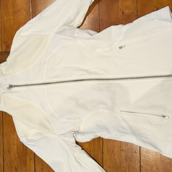 White Lululemon Size 6 Zipper Jacket - Picture 1 of 7